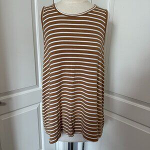 Old Navy Luxe Tank - Brown & White XXL